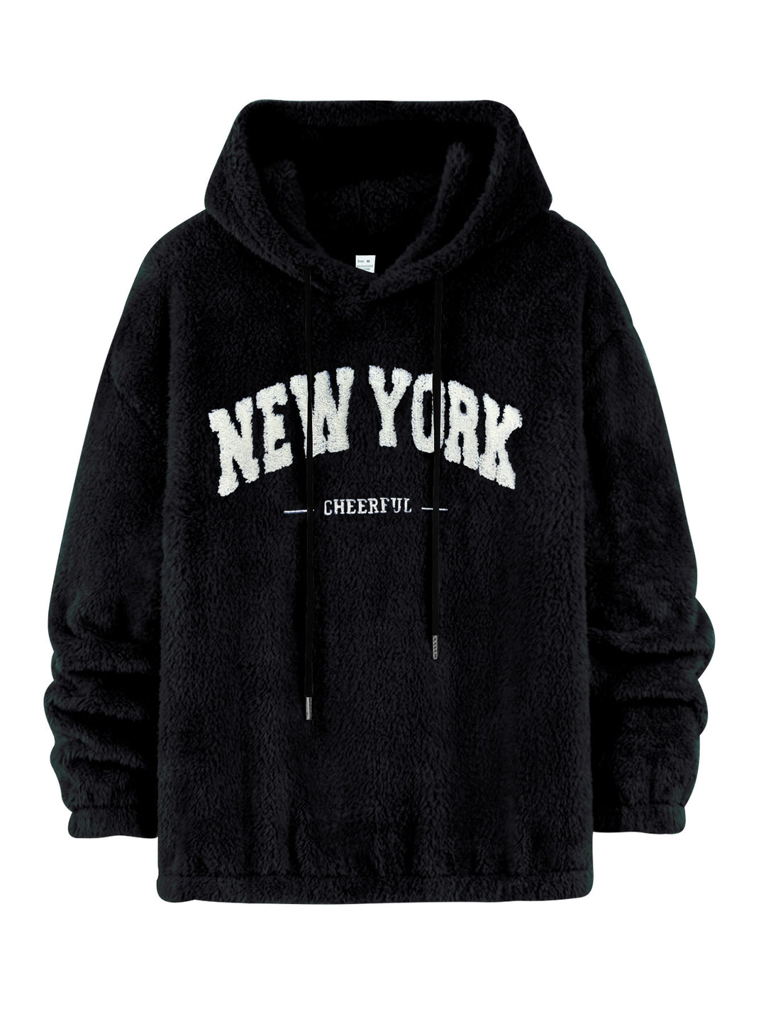 Unisex Kuscheliger Teddy-Fleece-Hoodie mit Chenille-Schriftzug Shop Nory