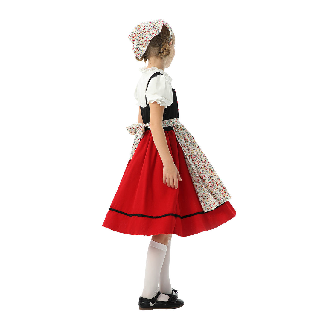 Damen nan traditionelles Kinderdirndl mit Schürze und Kopftuch Shop Nory