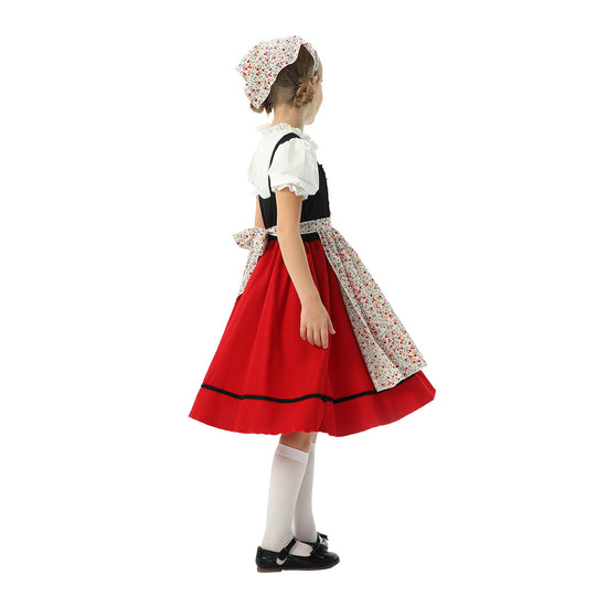 Damen nan traditionelles Kinderdirndl mit Schürze und Kopftuch Shop Nory