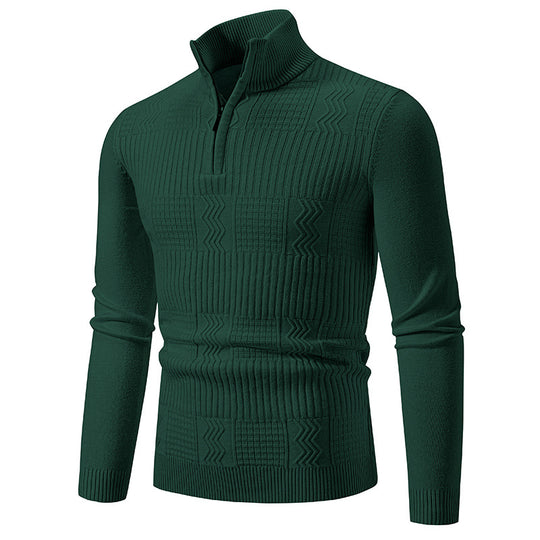 Herren Strukturierter Halbzip-Mockneck-Pullover mit Zopfmuster Shop Nory