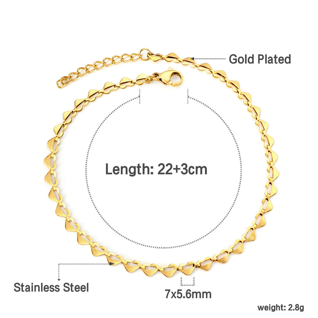 Damen Armband mit floralen Anhängern aus goldplattiertem Edelstahl Shop Nory