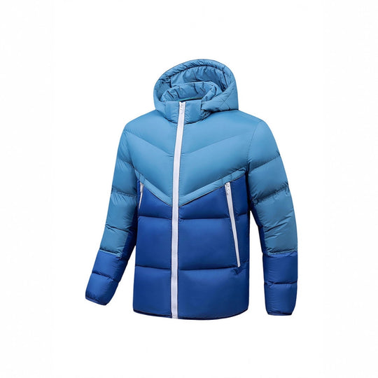 Herren Leichte Daunenoptik-Steppjacke mit Kapuze, winddichter Thermoisolierung und vertikalen Reißverschlusstaschen Shop Nory