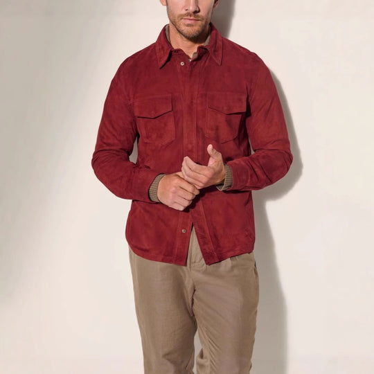 Herren hochwertige Vegan lederjacke im klassischen Design