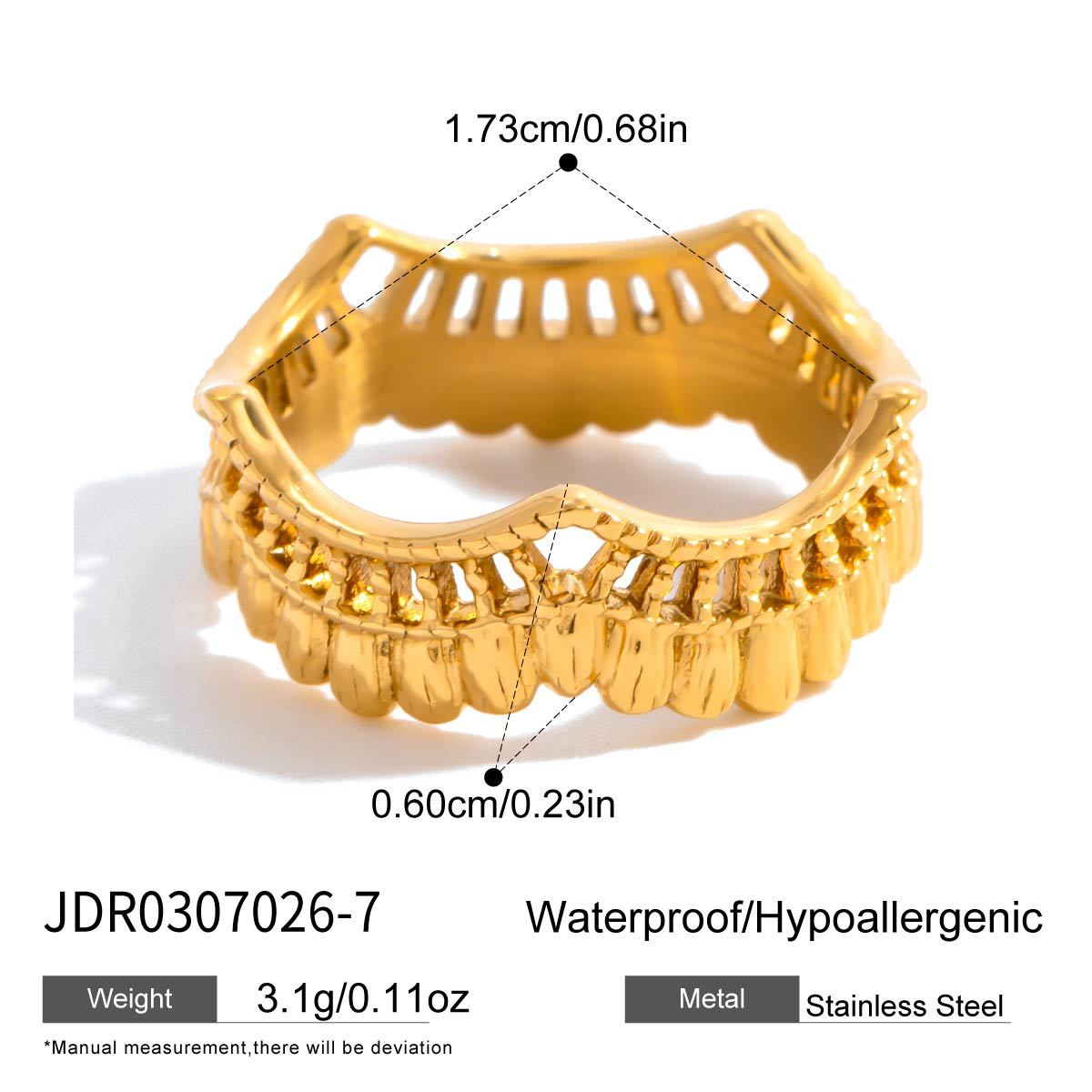 Damen Eleganter Ring im Krone-Design aus hypoallergenem Edelstahl Shop Nory