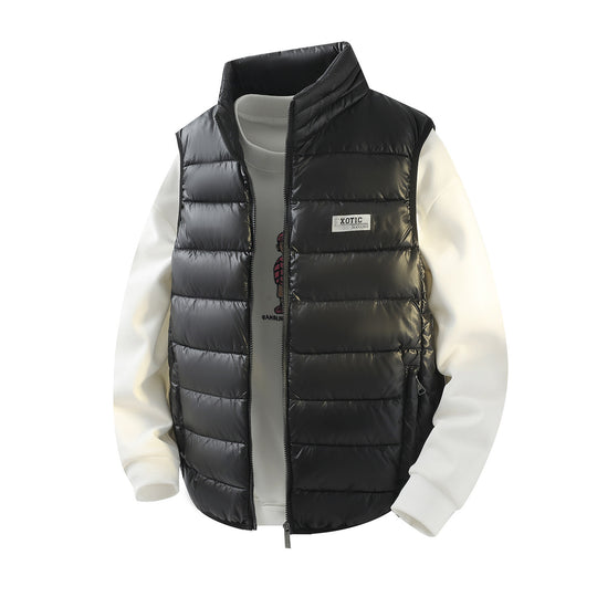 Herren Steppweste mit hohem Stehkragen und glänzender Thermofüllung Shop Nory