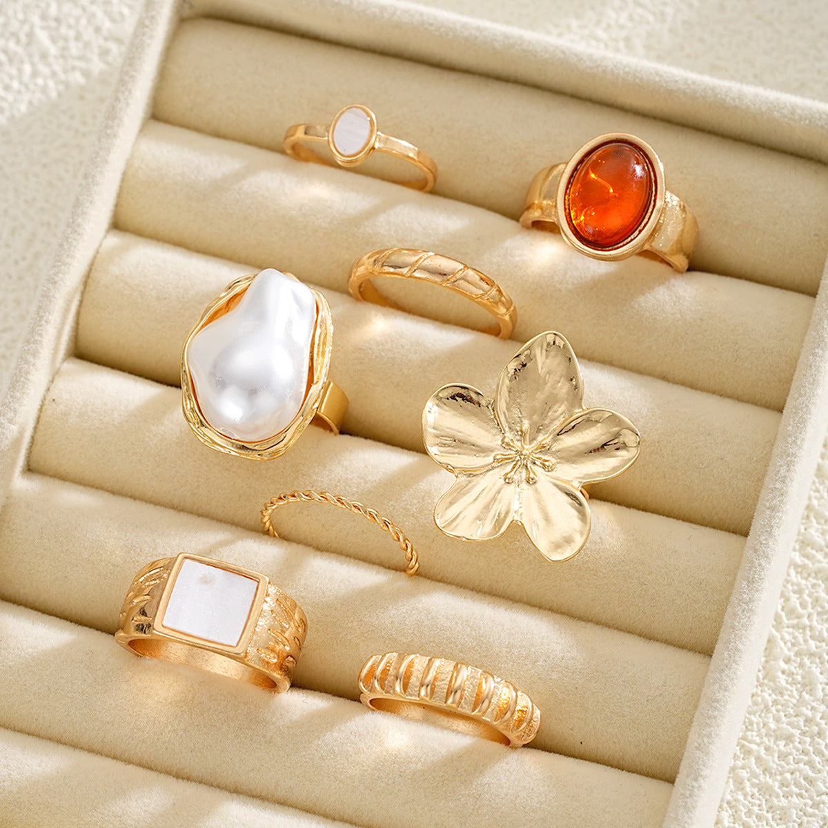 Damen modisches Ring-Set mit verschiedenen Designs Shop Nory