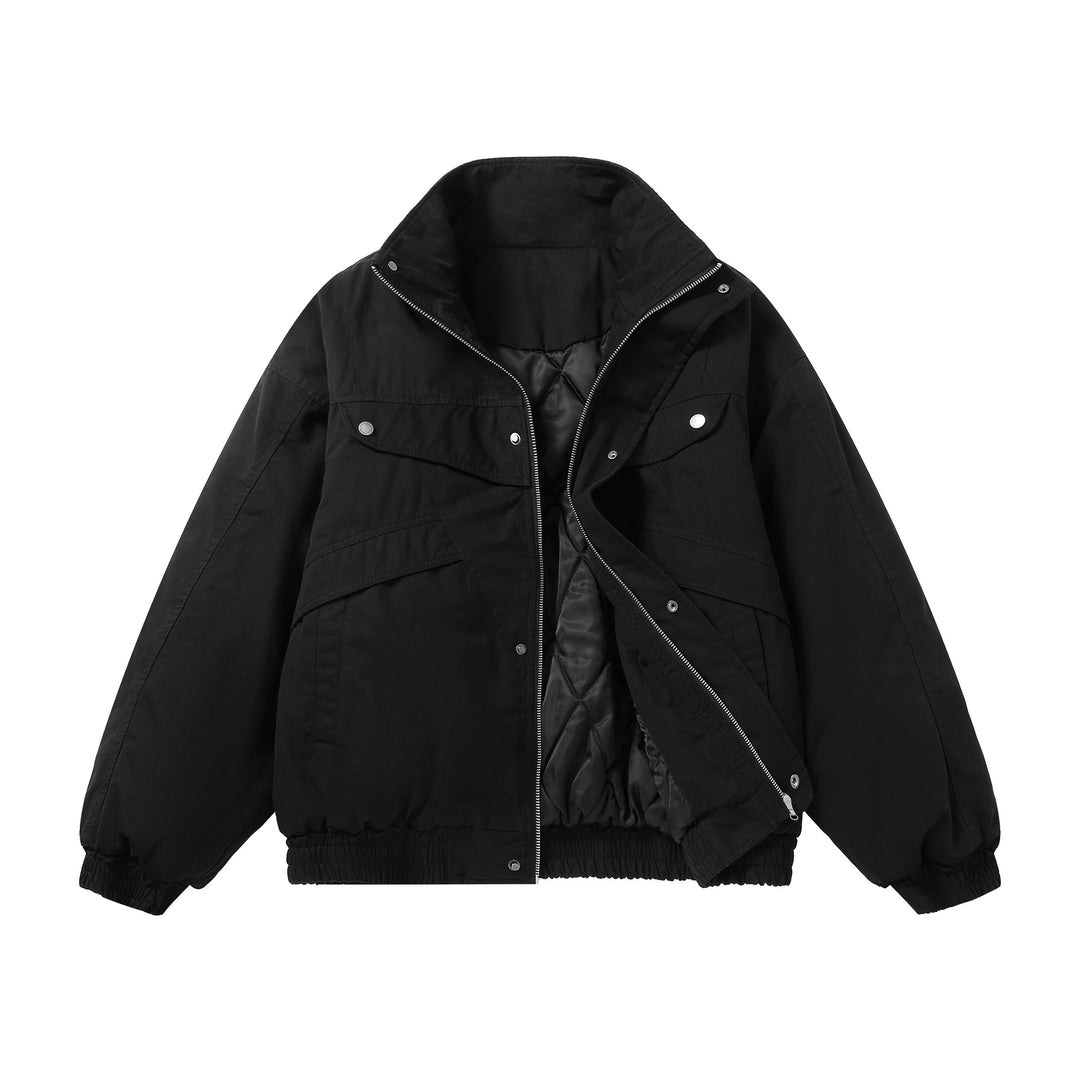 Unisex Boxy‑Fieldjacke mit hohem Stehkragen und Utility‑Taschen Shop Nory