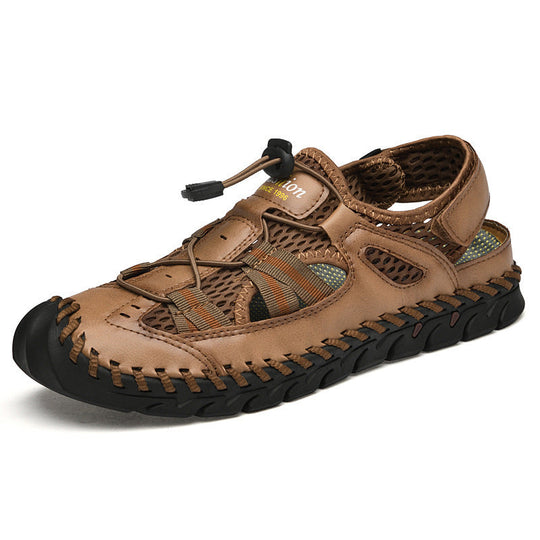 Herren Wasserdichte und atmungsaktive Outdoor-Sandalen mit flexiblem Kordelzug