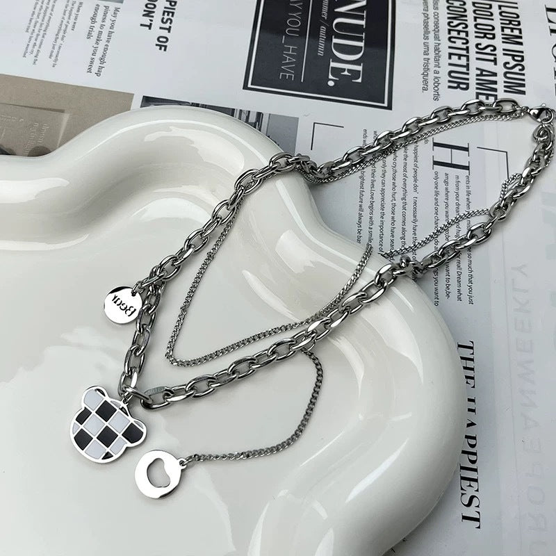 Damen mehrschichtige Kette mit einzigartigem Charme und kreativen Anhängern Shop Nory
