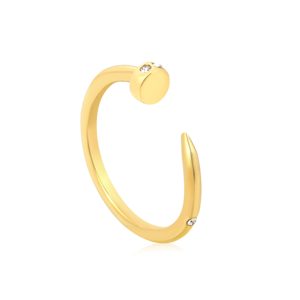Damen verstellbarer Ring mit funkelndem Kristallakzent Shop Nory