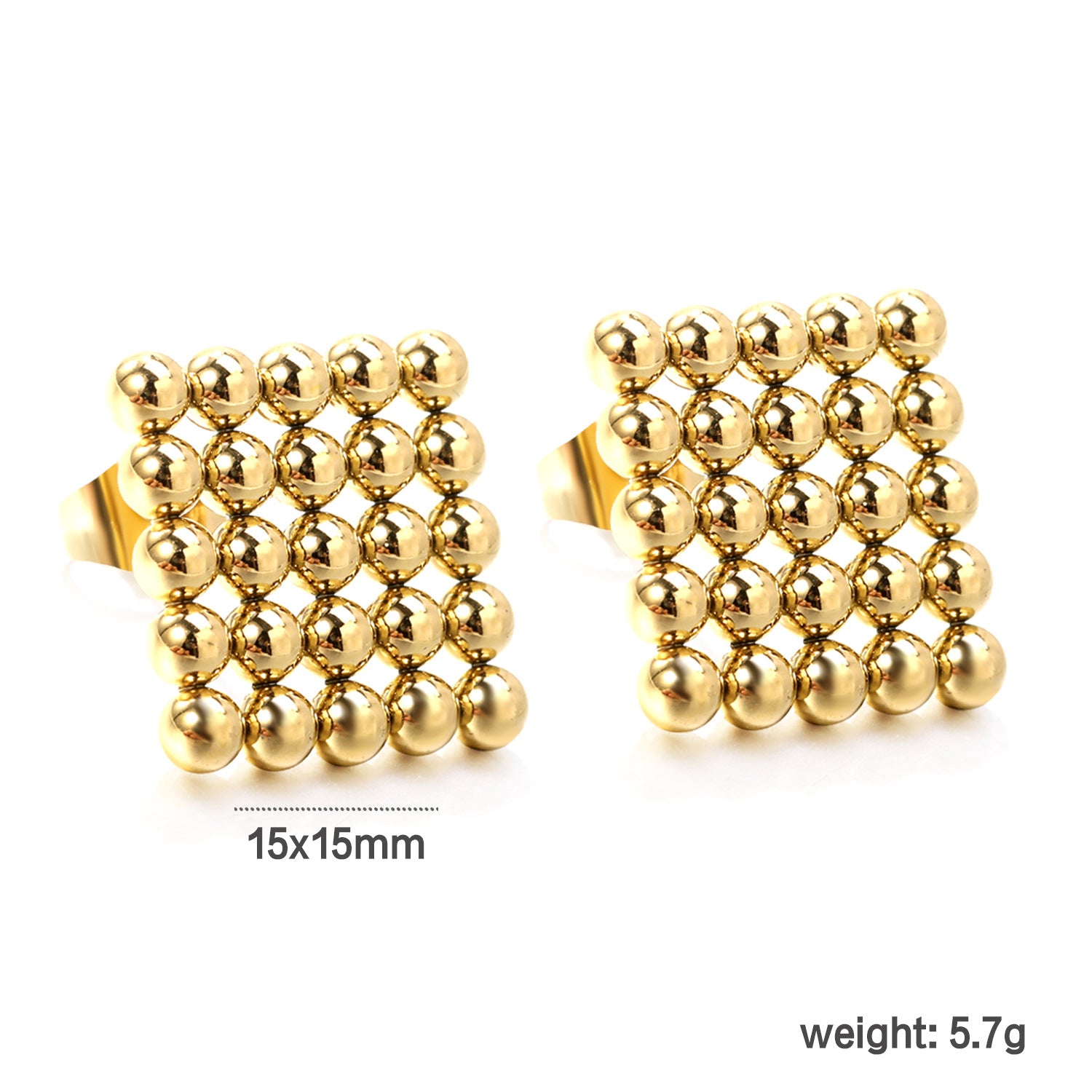 Damen moderne geschwungene Edelstahl-Ohrstecker Shop Nory