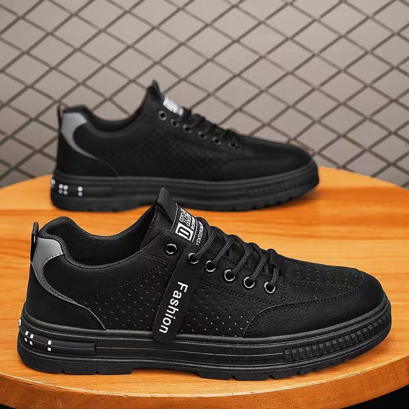 Herren Lässige Veloursleder-Sneaker mit perforiertem Obermaterial und robuster Profilsohle Shopy Nory