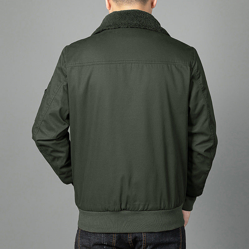 Herren Teddygefütterter Pilotenblouson im Worker‑Style mit Ärmeltasche und Pattentaschen Shop Nory