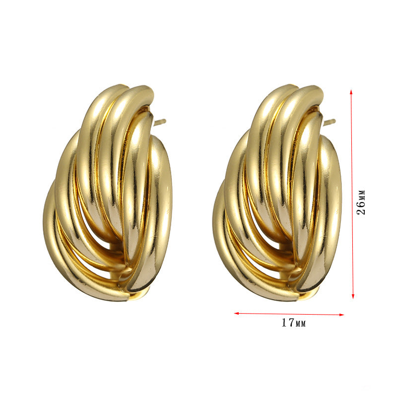 Damen Ohrstecker im eleganten, mehrfachen Knoten-Design Shop Nory