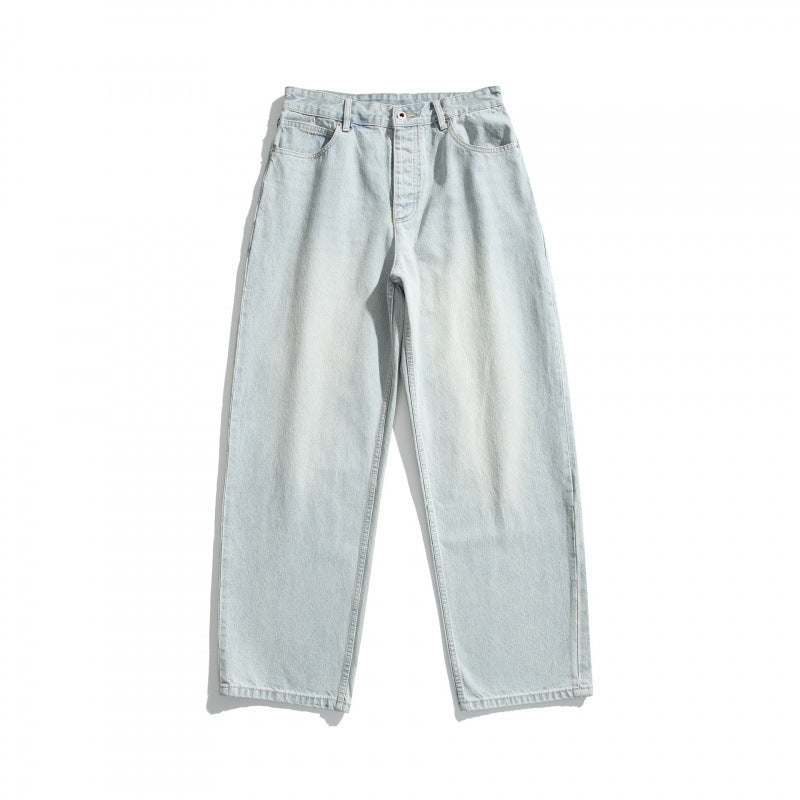 Damen Locker geschnittene Straight‑Leg Denimhose mit hoher Taille und soften Stonewash-Details Shop Nory