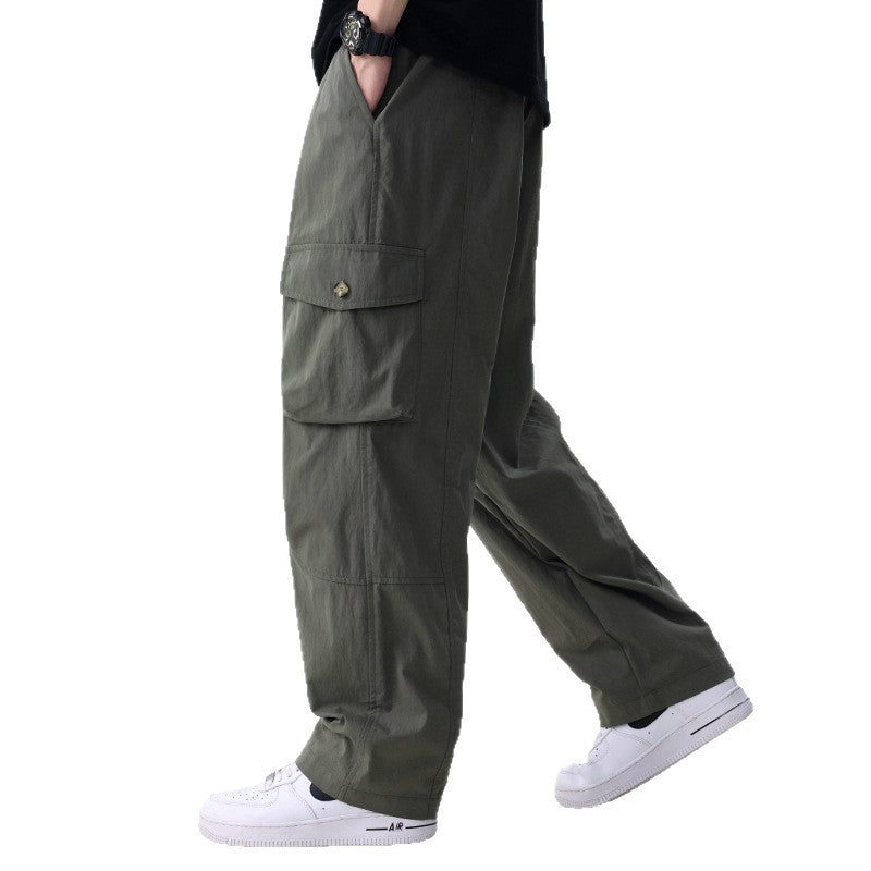 Herren Weite Utility-Cargohose aus Baumwollmix mit Kordelzugbund und aufgesetzten Klappentaschen Shop Nory