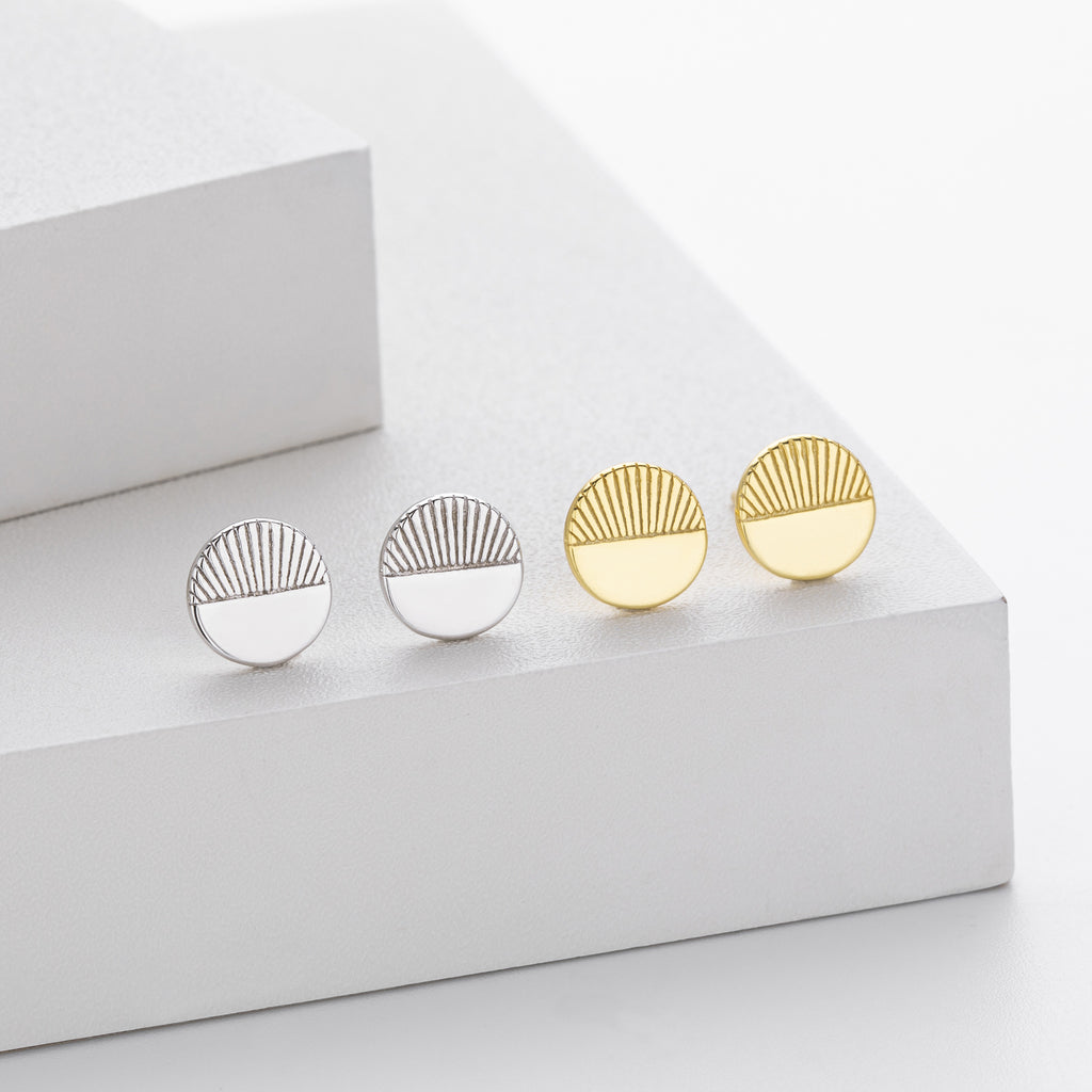 Damen Ohrstecker im modernen Sonnenmotiv mit luxuriösem Design Shop Nory
