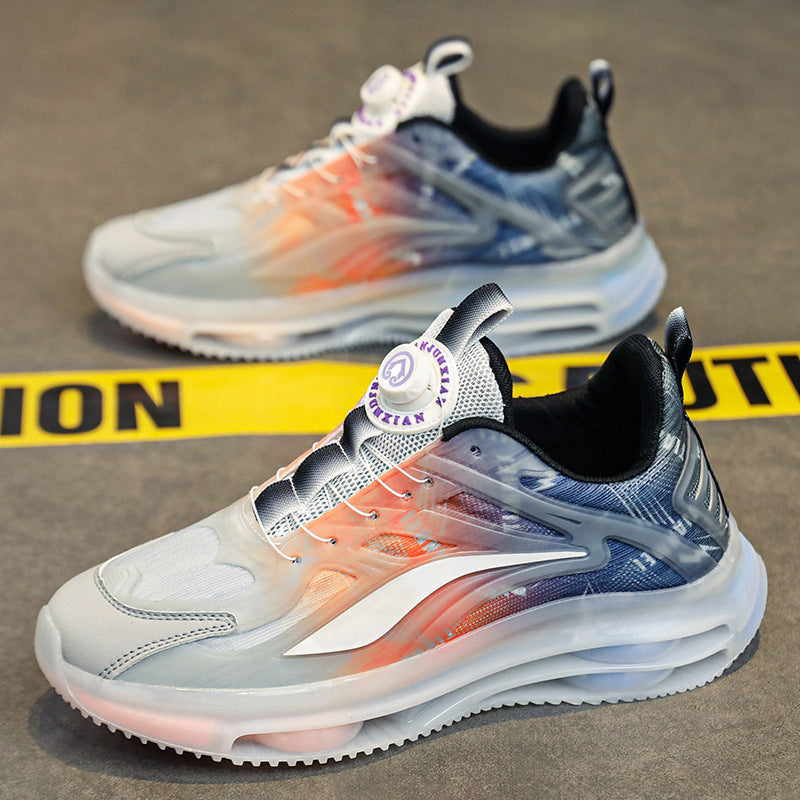 Unisex Transparente TPU-Sneaker mit sichtbarer Luftkammer und gradientem Mesh-Obermaterial Shopy Nory