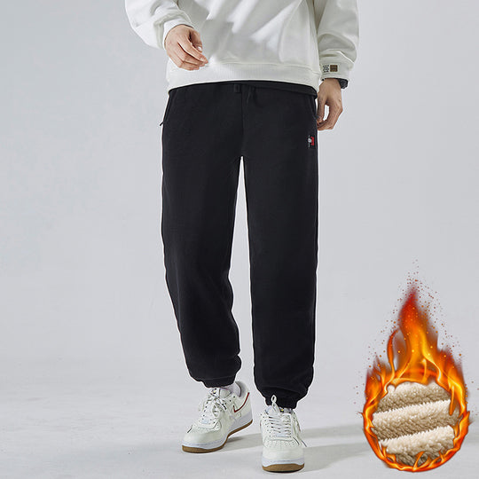 Herren Gefütterte Sweatpants mit Sherpa‑Innenfutter und elastischen Bündchen Shop Nory