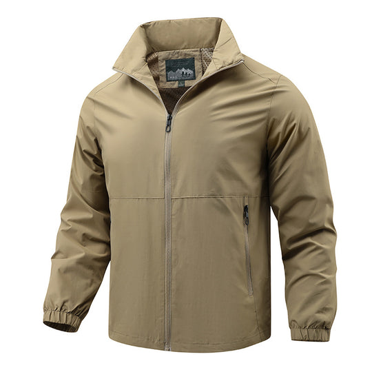 Herren leichte winddichte Übergangsjacke mit hohem Kragen und Reißverschluss Shop Nory