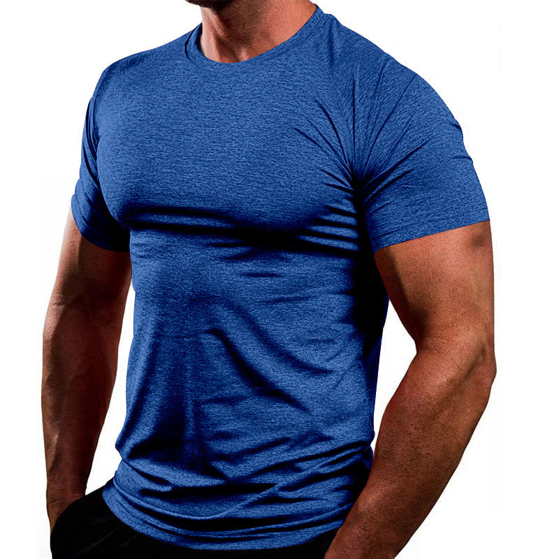 Herren Sportliches Basic T-Shirt aus atmungsaktiver Baumwolle