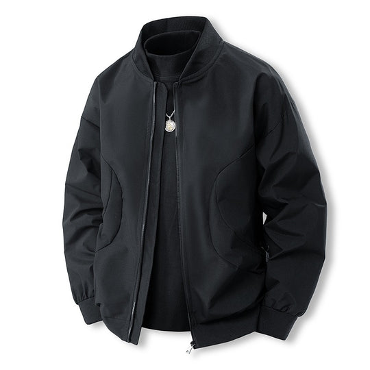 Herren Leichte Casual-Bomberjacke im Clean‑Look mit Stehkragen und gerippten Bündchen Shop Nory