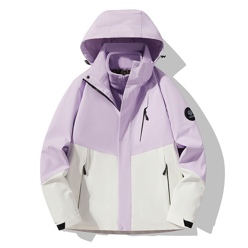 Herren dreilagige atmungsaktive Softshell-Trekkingjacke mit integriertem Fleecekragen und verstellbarer Kapuze Shop Nory