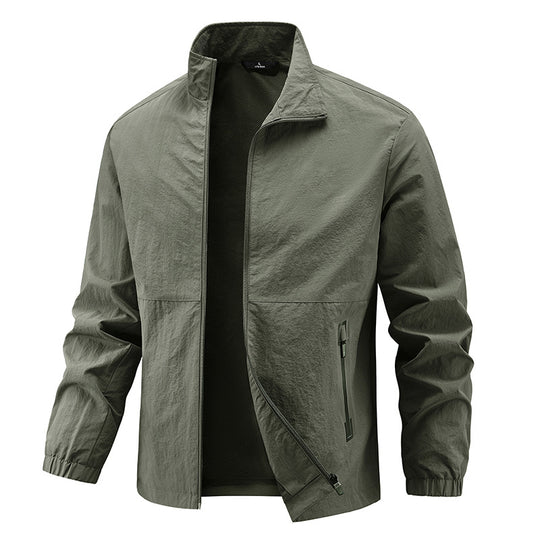 Herren Leichte technische Übergangsjacke mit Stehkragen atmungsaktivem Mesh-Futter und wasserabweisenden Reißverschlusstaschen Shop Nory