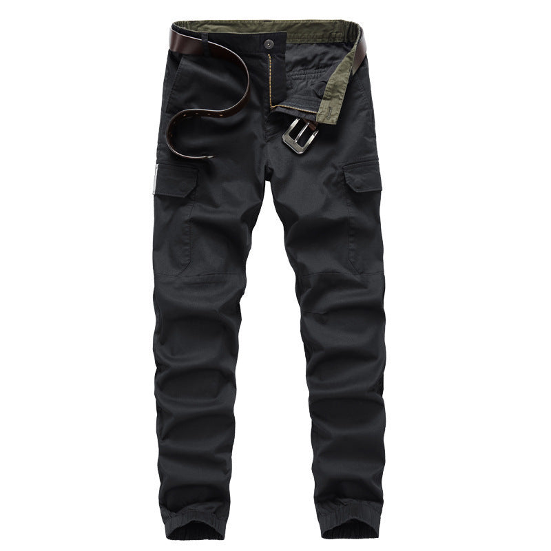 Herren Cargo-Joggerhose mit Gummbündchen, Knieeinsatz und Mehrfach-Taschen Shop Nory