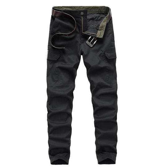 Herren Cargo-Joggerhose mit Gummbündchen, Knieeinsatz und Mehrfach-Taschen Shop Nory