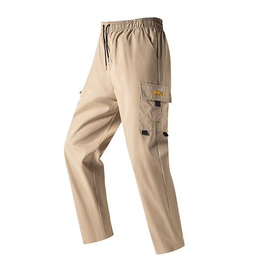 Herren Leichte Utility‑Cargohose mit elastischem Bund, Tunnelzug & seitlicher Klappentasche Shop Nory