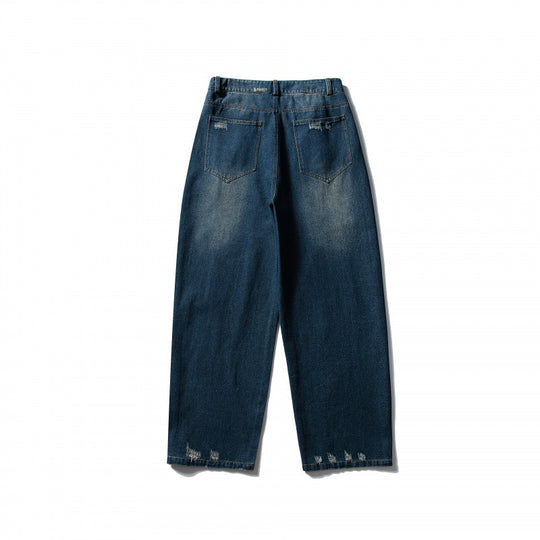 Herren Weite Highwaist Baggy-Jeans mit Used-Waschung und Five-Pocket-Details Shop Nory