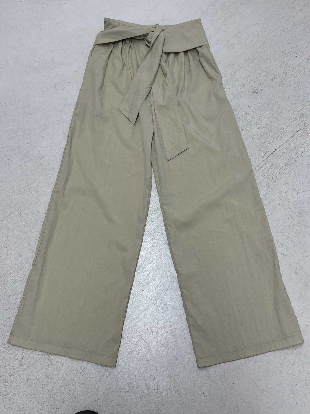 Damen nan Highwaist Leinenhose mit weitem Bein und dekorativem Bindegürtel Shop Nory