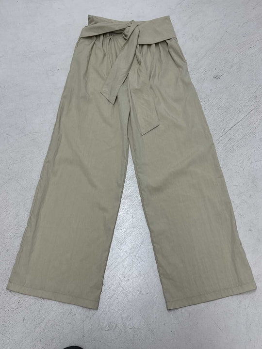 Damen nan Highwaist Leinenhose mit weitem Bein und dekorativem Bindegürtel Shop Nory
