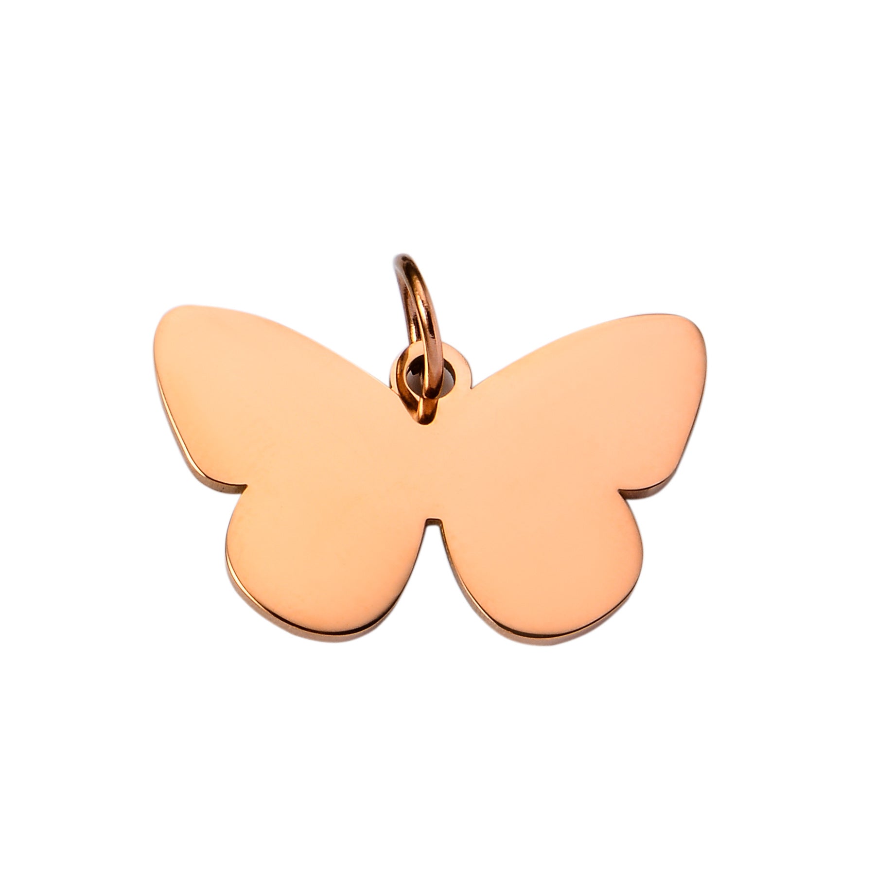 Damen Schlichter Schmetterlingsanhänger aus Edelstahl Shop Nory