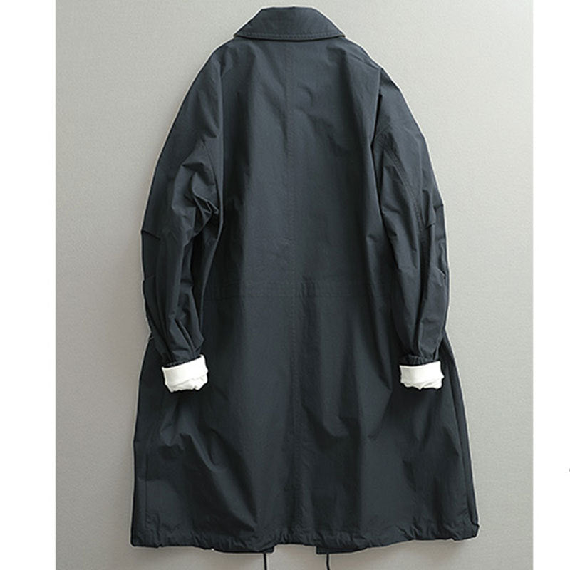 Damen Oversize-Trenchcoat aus atmungsaktivem Baumwollmischgewebe mit verdeckter Knopfleiste Shop Nory