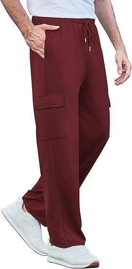 Herren nan komfortable Cargo-Loungehose mit elastischem Bund, Kordelzug, geradem Bein und aufgesetzten Klappentaschen Shop Nory