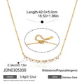 Damen Halskette mit eleganten Zirkonia und Perlenakzenten Shop Nory