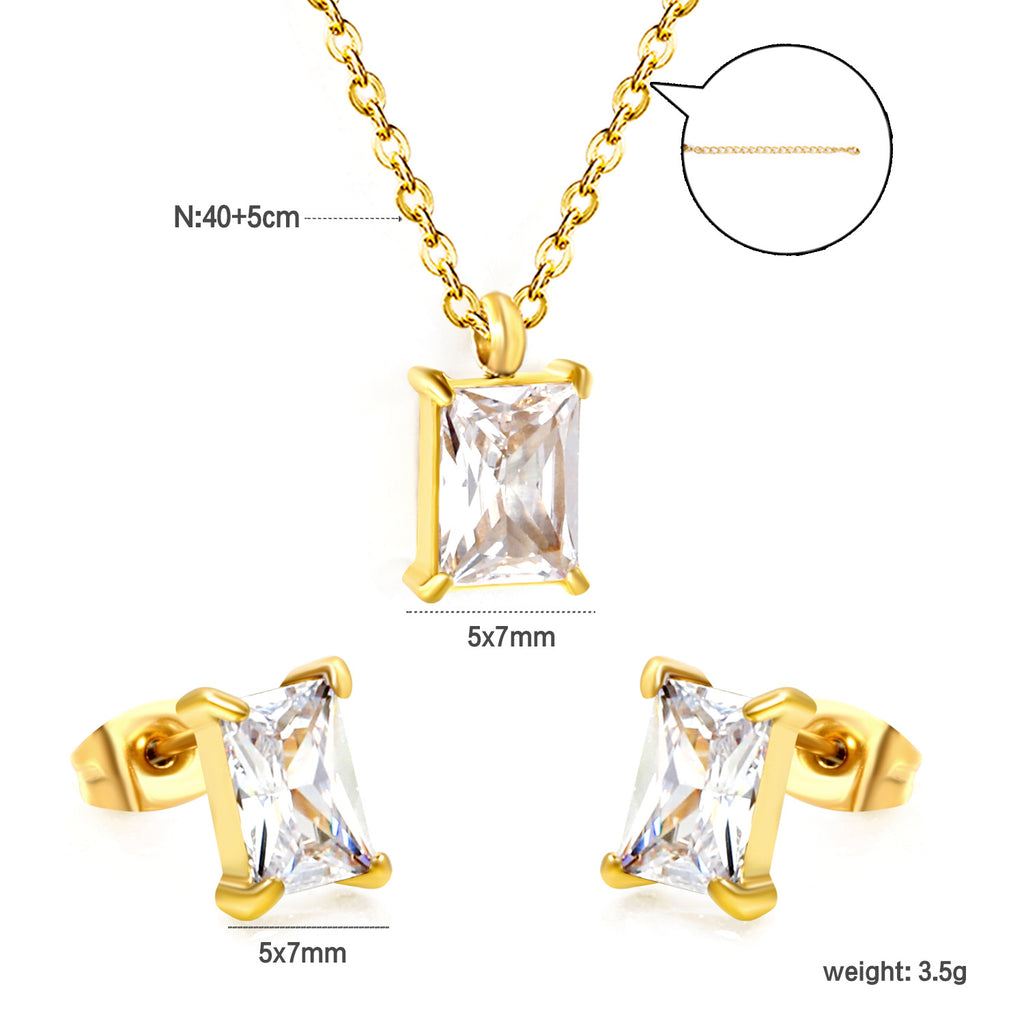 Damen Schmuckset mit Halskette und passenden Ohrsteckern Shop Nory