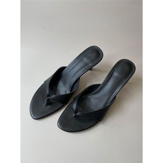 Damen elegante Zehentrenner mit feinem Absatz