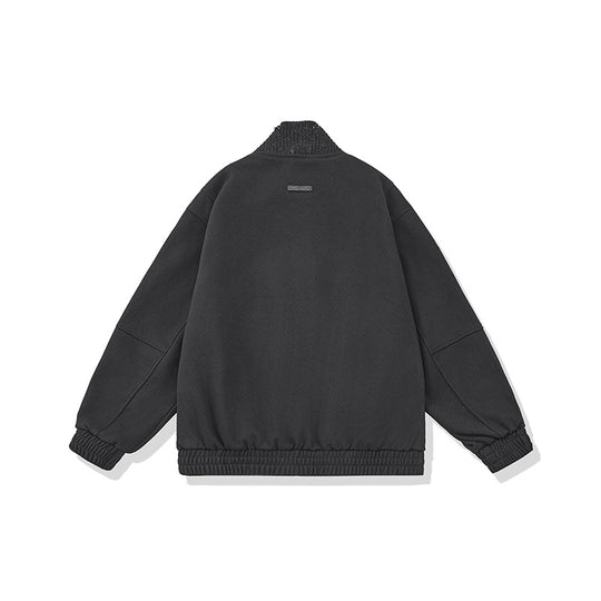 Unisex Boxy-Strickmix Übergangsjacke mit hohem Rippenkragen und elastischem Saum Shop Nory