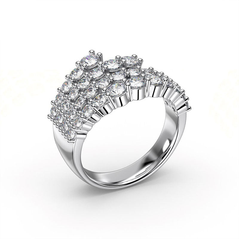 Damen Funkelnder Mehrsteinring mit luxuriösem Design Shop Nory