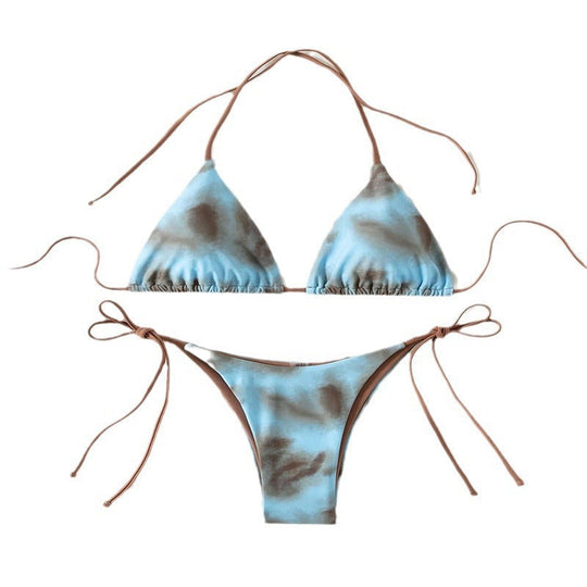 Damen Triangel-Bikini-Set mit elegantem Schnürdetail