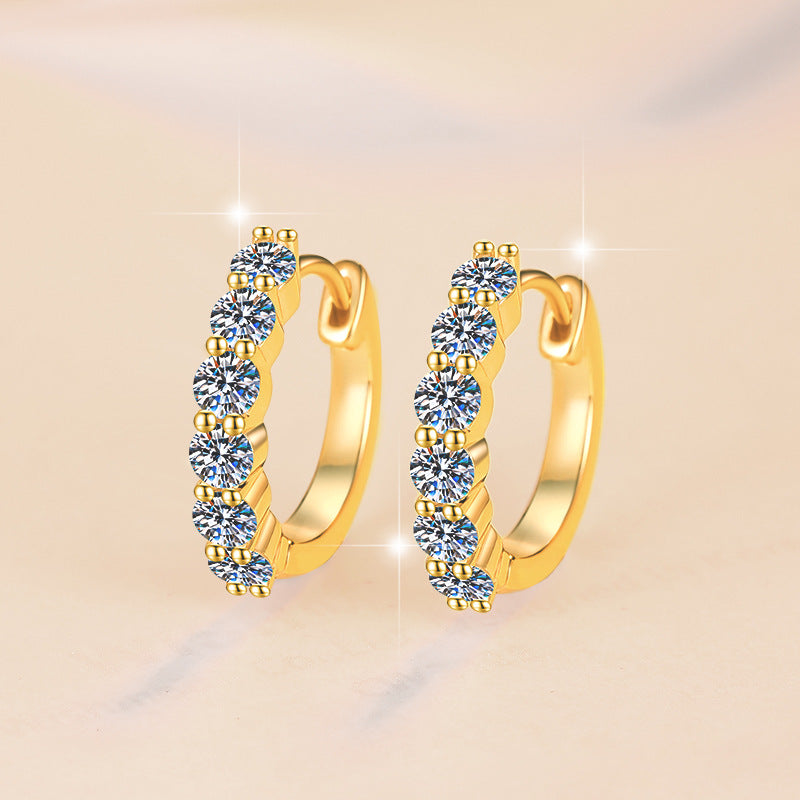 Damen Ohrringe mit Glitzersteinbesatz Shop Nory