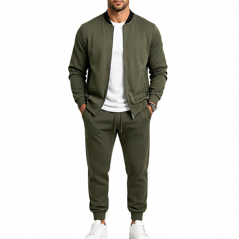 Herren Sportives Freizeit-Trainingsset mit Bomberjacke und tapered Jogginghose Shop Nory