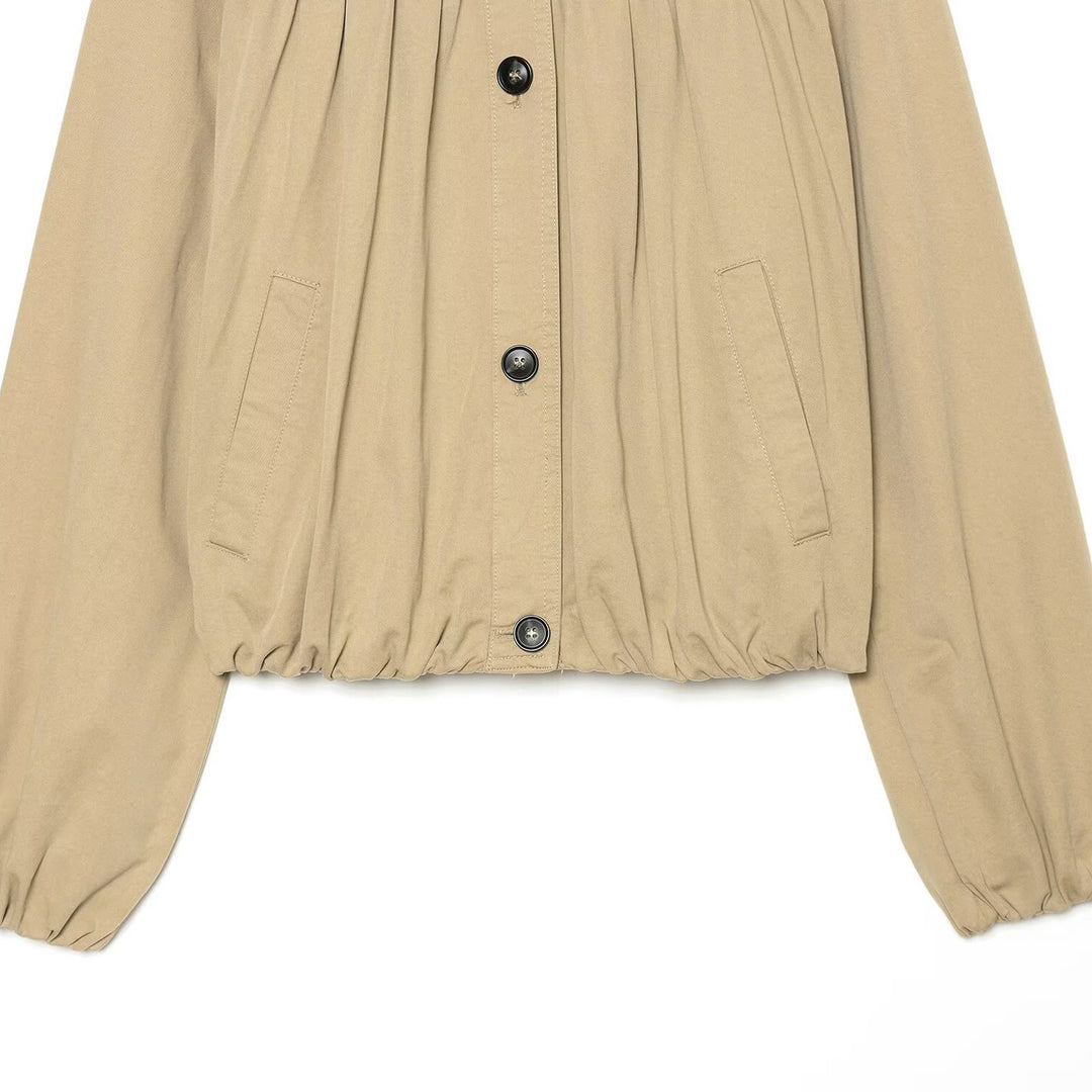 Damen Kurzjacke mit geraffter Brustpartie, Tunnelzugsaum und Ballonärmeln Shop Nory