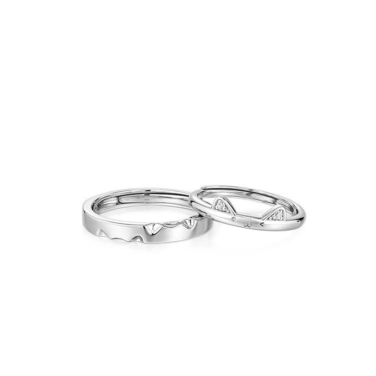 Damen Ring-Set mit kreativem Katzenmotiv und funkelnden Zirkonia Shop Nory