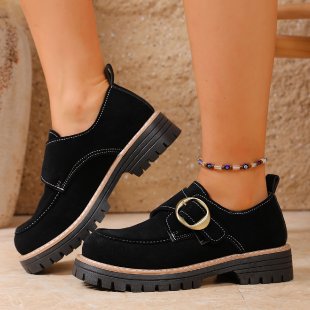 Damen Chunky Loafer im Mokassin‑Stil mit großer Zierschließe, Velours‑Optik und profilierter Gummisohle Shop Nory