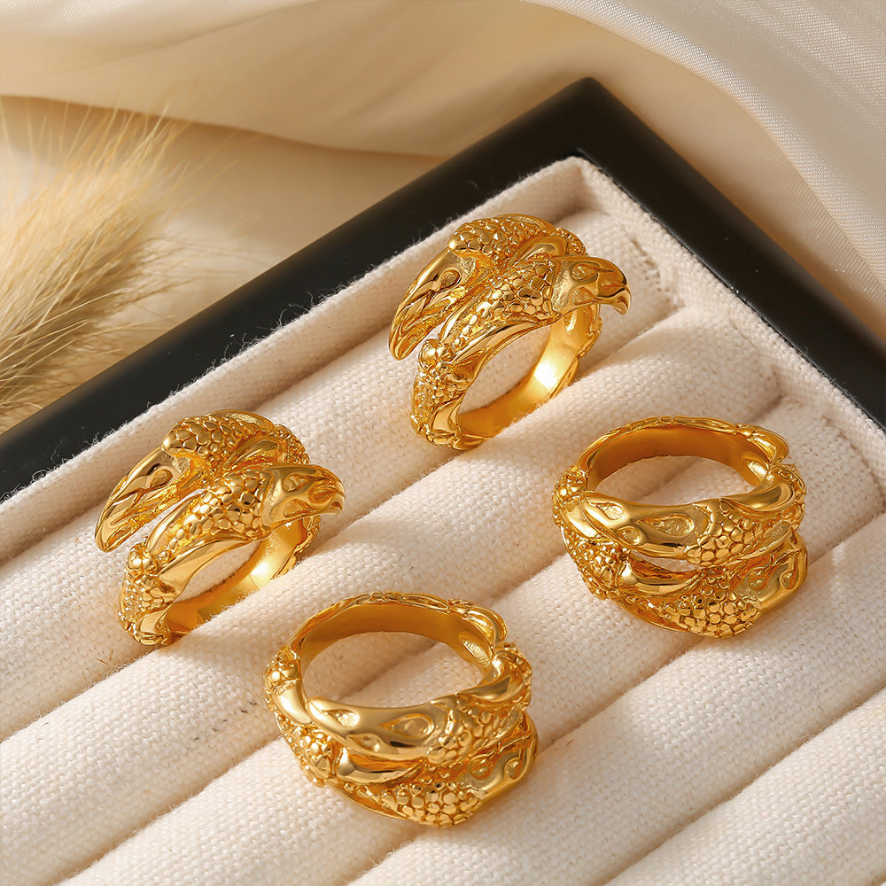 Damenring im stilvollen Schlangendesign aus hochwertigem Edelstahl Shop Nory