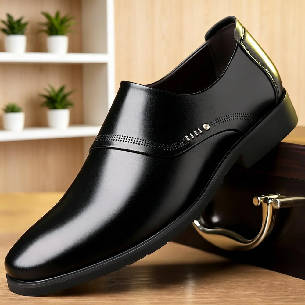 Herren Elegante und Bequeme Lederslipper Shop Nory